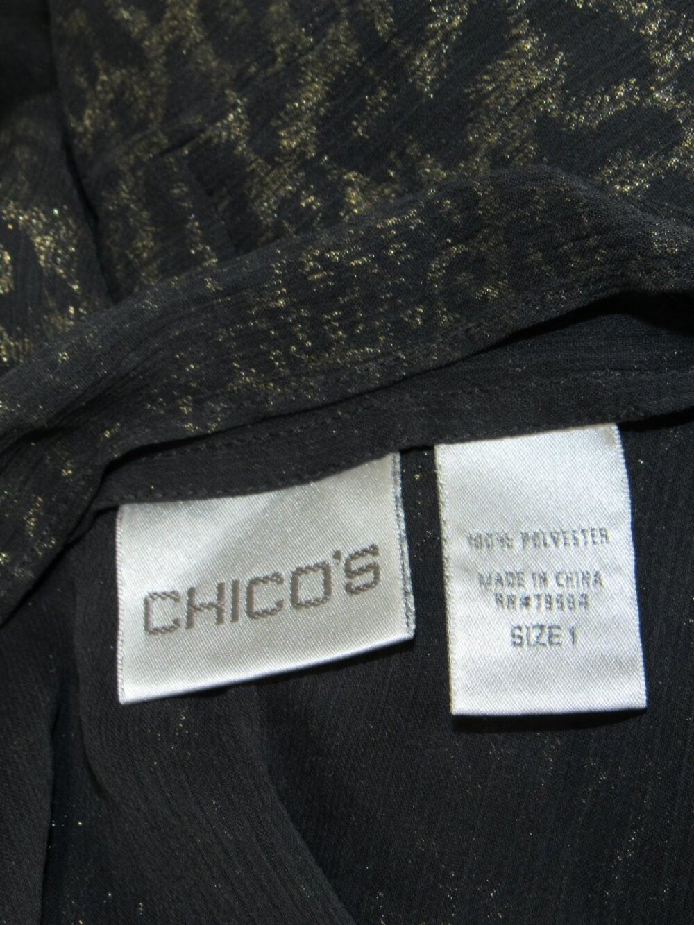 Chico's Sheer Chiffon Kimono Style Topper Jacket sz 1 Small Tie Front Animal - Picture 3 of 5